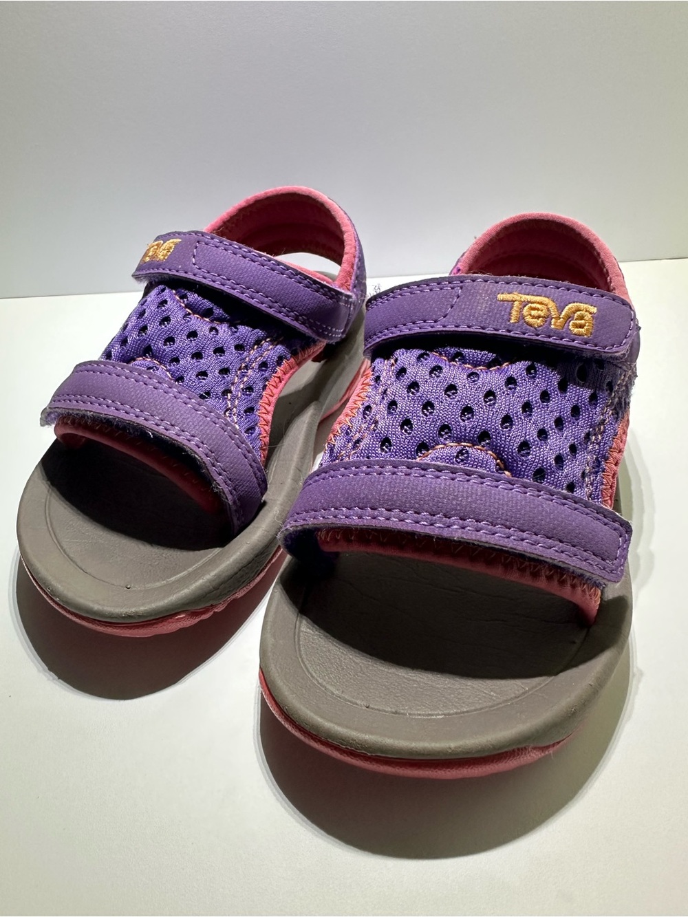 Teva Toddler Purple & Pink Mesh Everyday Wear And As Water Sandals Sz 7